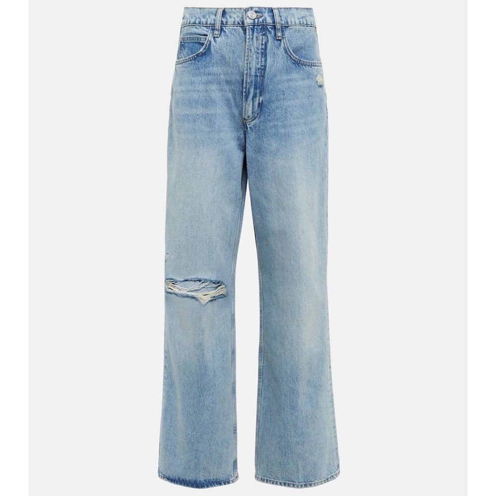 FRAME Le High N Tight Wide Leg Distressed Jeans Size 23 - Picture 2 of 7